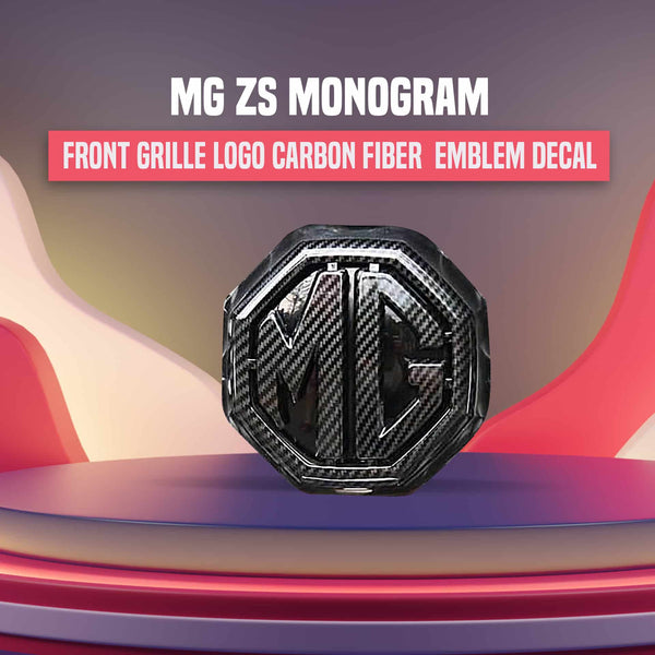 MG ZS Front Grille Logo Carbon Fiber