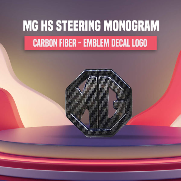 MG HS Steering Logo Carbon Fiber