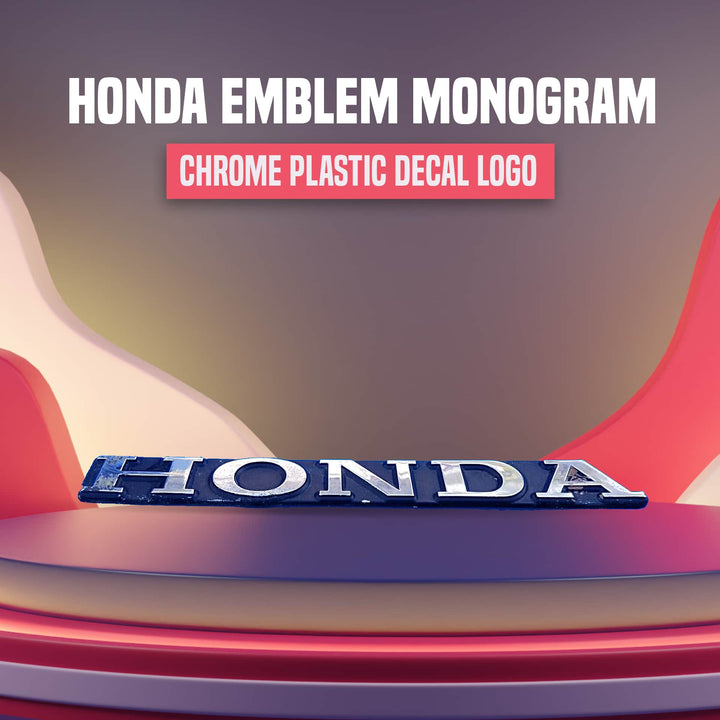 Honda Emblem Chrome Plastic Decal Monogram Logo