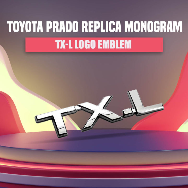Toyota Prado Replica TX-L Logo Monogram Emblem