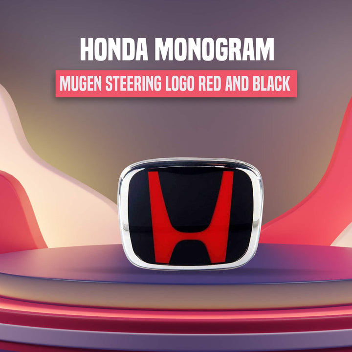 Honda Mugen Steering Logo Red and Black