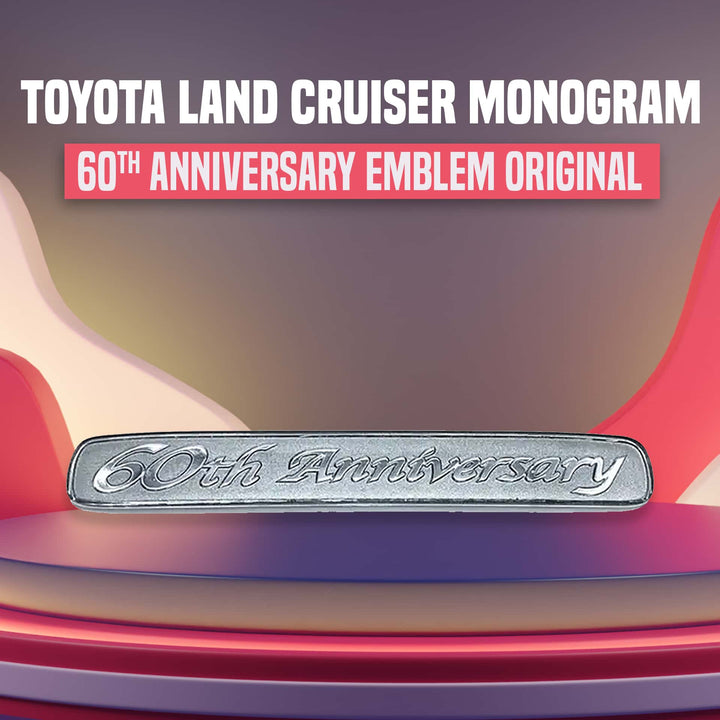 Toyota Land Cruiser 60th Anniversary Monogram logo Emblem original - Each