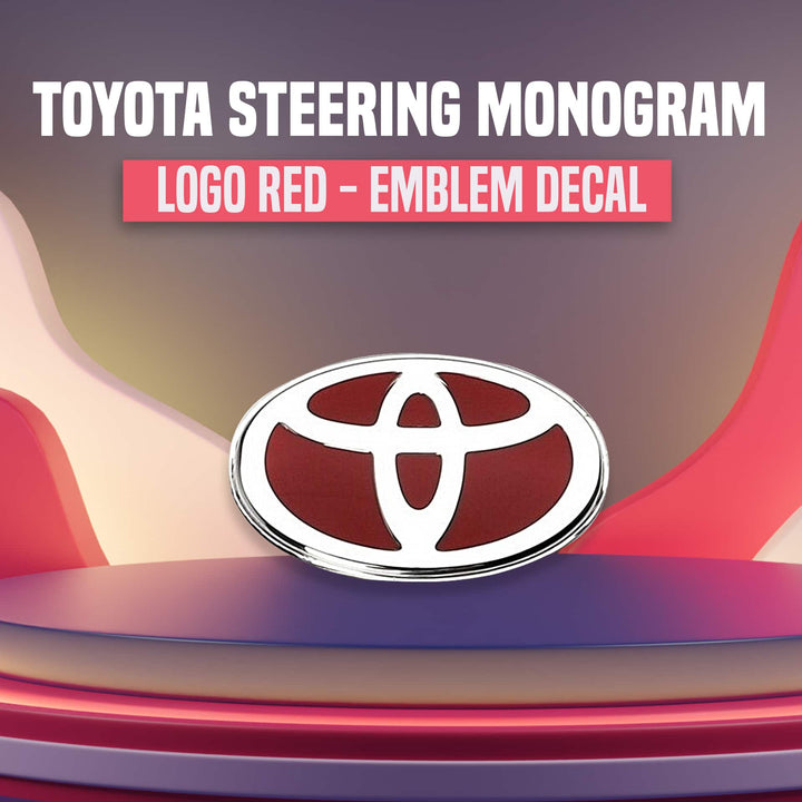 Toyota Steering Logo Red