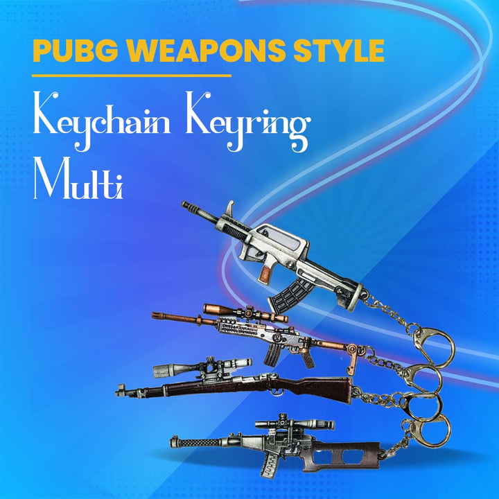 PUBG Weapons Style Keychain Keyring - Multi