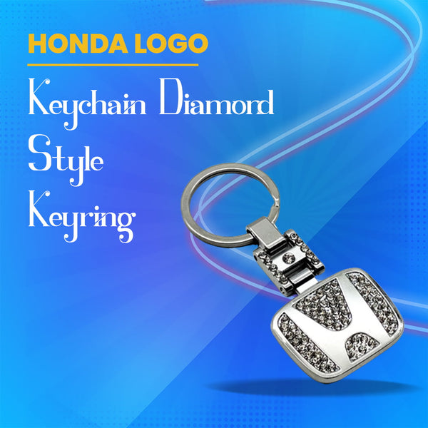 Honda Logo Keychain Diamond Style Keyring