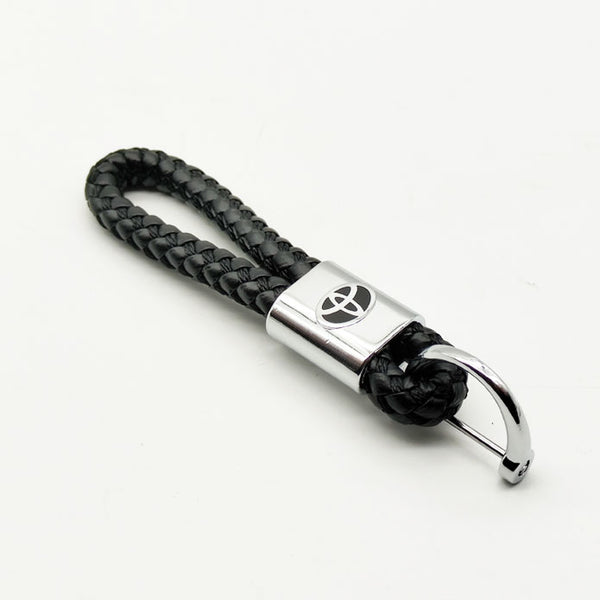 Toyota Premium Leather Rosary Key Chain Ring