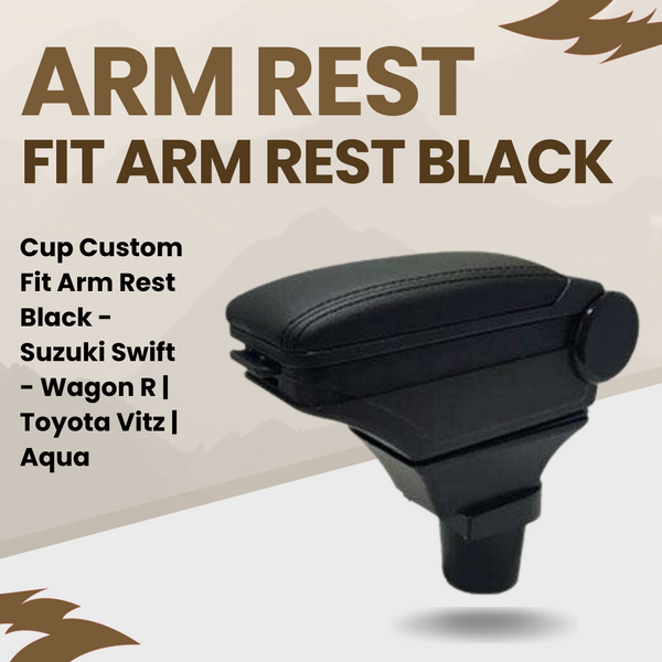 Maximus Cup Custom Fit Arm Rest Black - Suzuki Swift