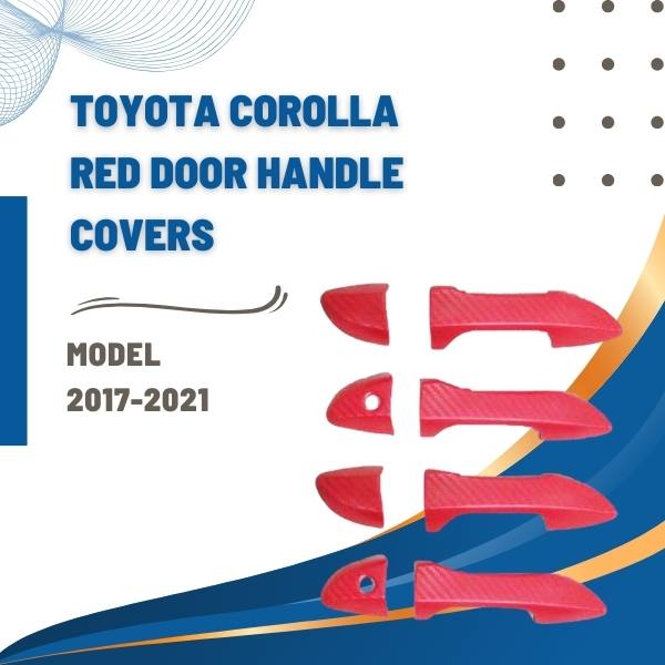 Toyota Corolla Red Door Handle Covers - Model 2017-2021