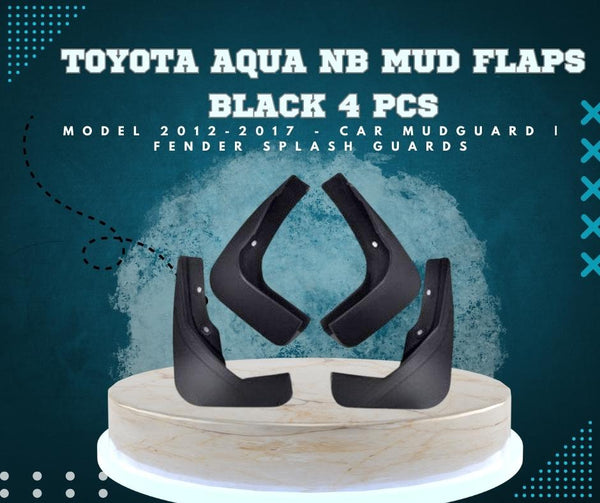 Toyota Aqua NB Mud Flaps Black 4 Pcs - Model 2012-2017