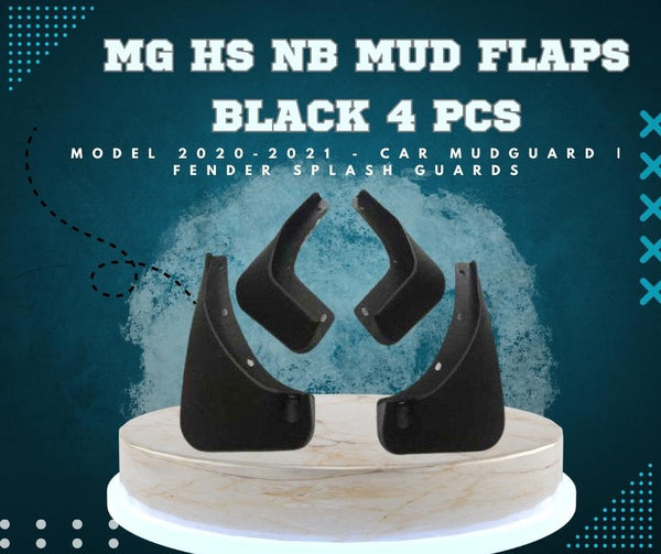MG HS NB Mud Flaps Black 4 Pcs - Model 2020-2021
