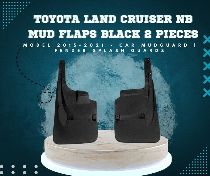 Toyota Land Cruiser NB Mud Flaps Black 2 Pieces - Model 2015-2021