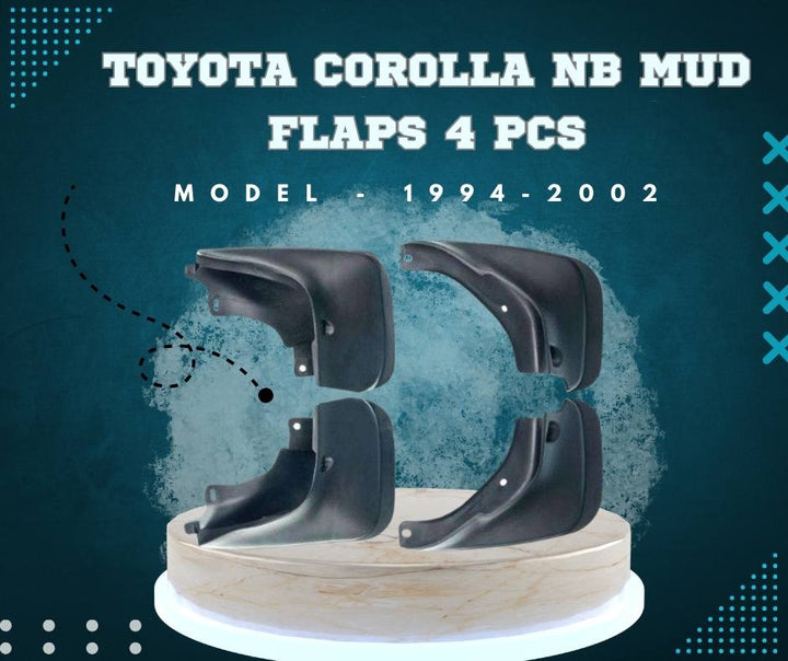 Toyota Corolla NB Mud Flap 4 Pcs - Model - 1994-2002