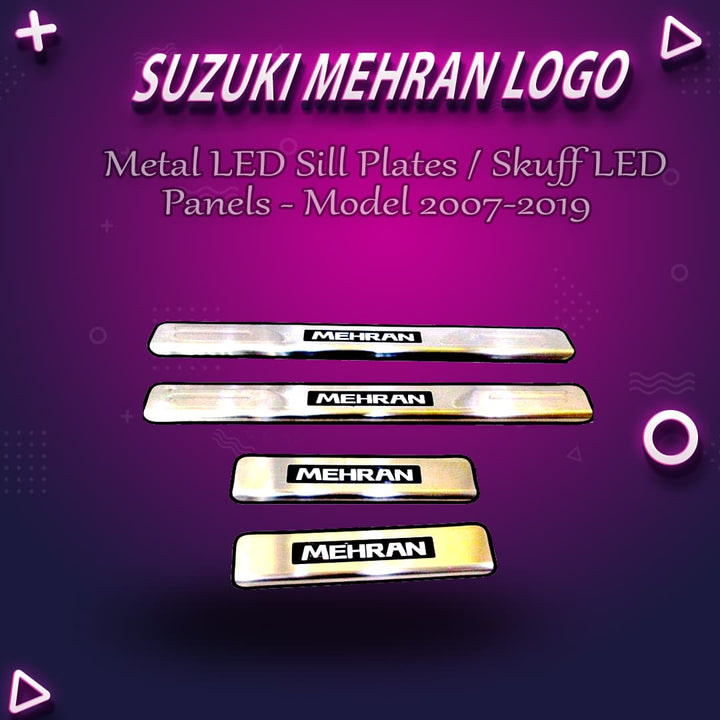 Suzuki Mehran Metal LED Sill Plates / Skuff LED panels - Model 2007-2019