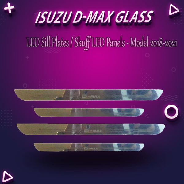 Isuzu D-Max Glass LED Sill Plates / Skuff LED panels - Model 2018-2021