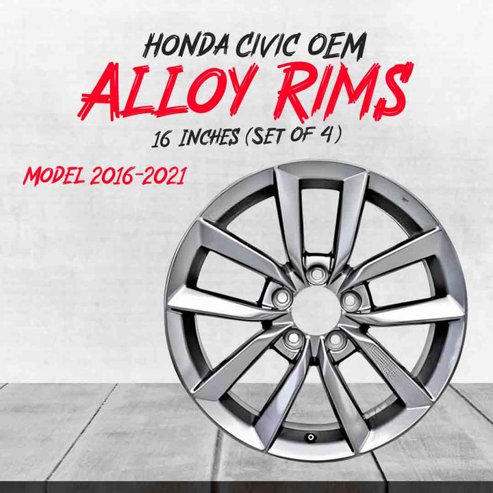 Honda Civic OEM Alloy Rim 16 Inches (Set of 4) - Model 2016-2021