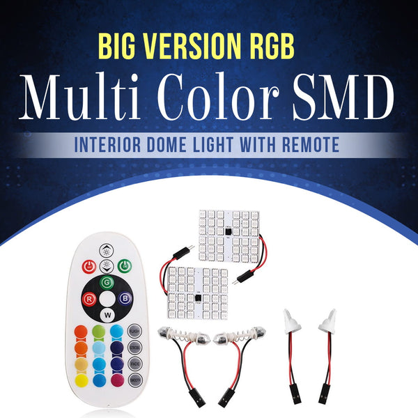 Big Version RGB Multi Color SMD Interior Dome Light with Remote 