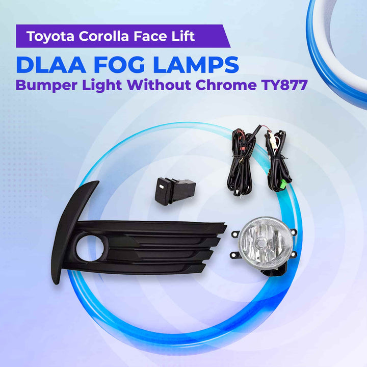 Toyota Corolla Face Lift DLAA Fog Lamps Bumper Light without Chrome TY877-AL - Model 2017-2021