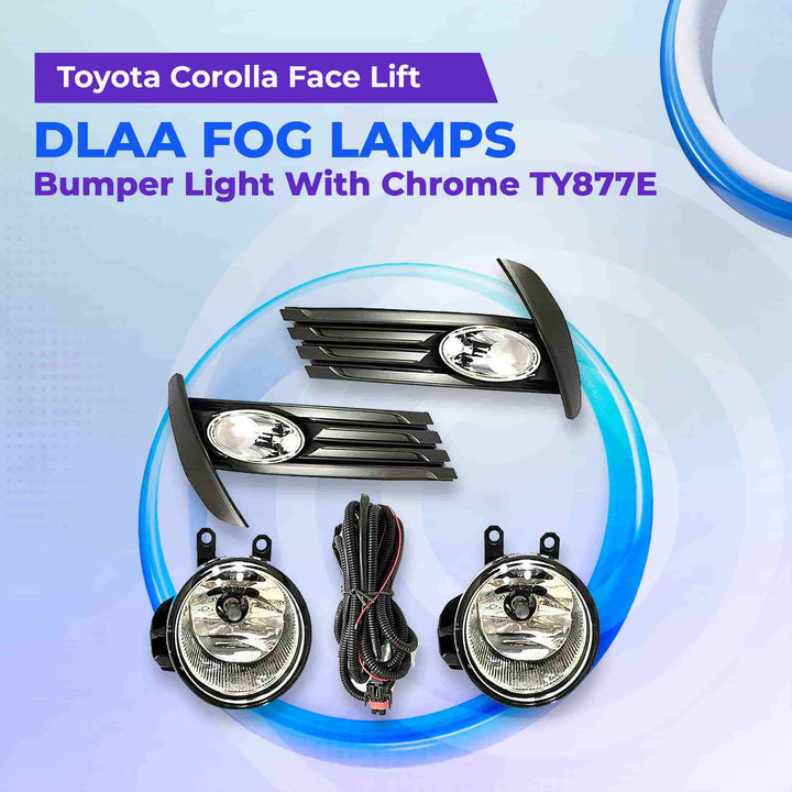 Toyota Corolla Face Lift DLAA Fog Lamps Bumper Light with Chrome TY877E-AL - Model 2017-2021