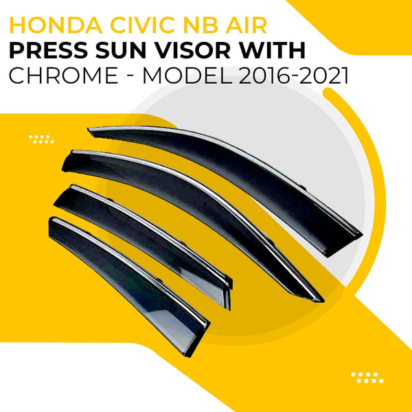 Honda Civic NB Air Press Sun Visor With Chrome - Model 2016-2021