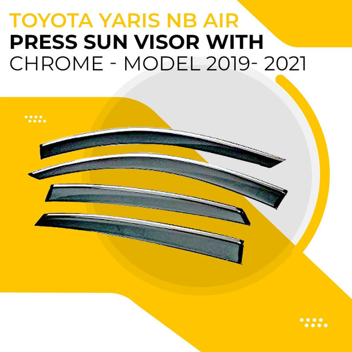 Toyota Yaris NB Air Press Sun Visor With Chrome - Model 2019- 2021