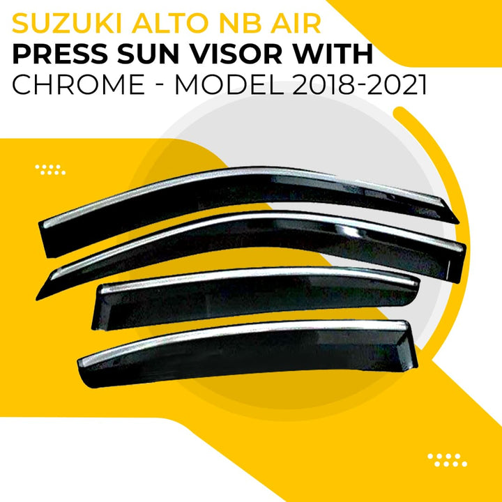 Suzuki Alto NB Air Press Sun Visor With Chrome - Model 2018-2021
