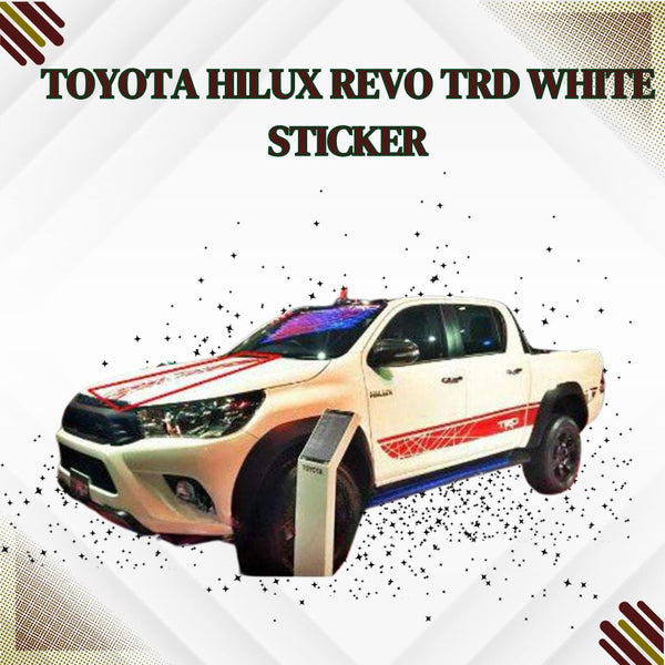 Toyota Hilux Revo TRD White Sticker