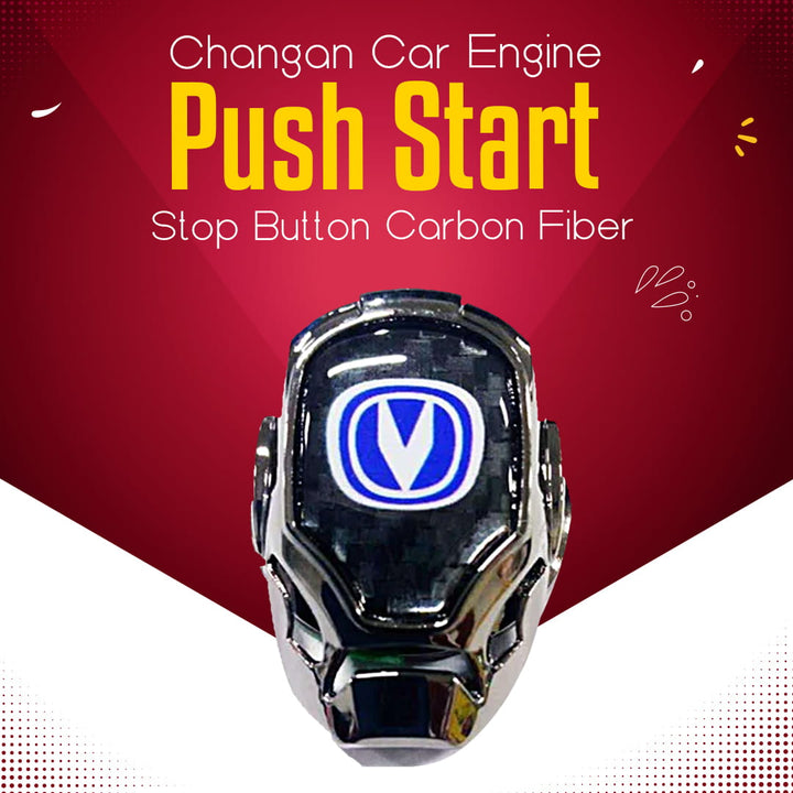 Changan Car Engine Push Start Stop Button Carbon Fiber