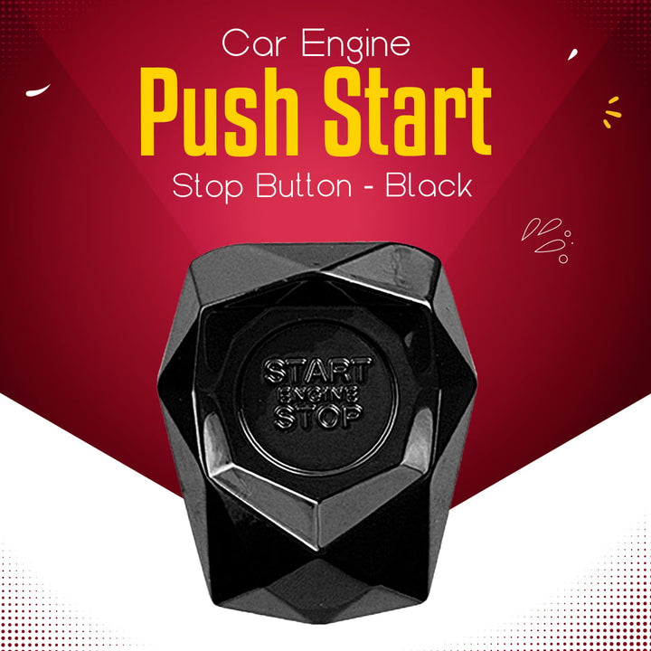 Car Engine Push Start Stop Button - Black