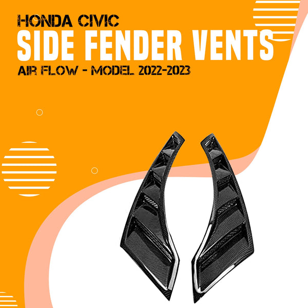 Honda Civic Side Fender Vents Air Flow - Model 2022-2023