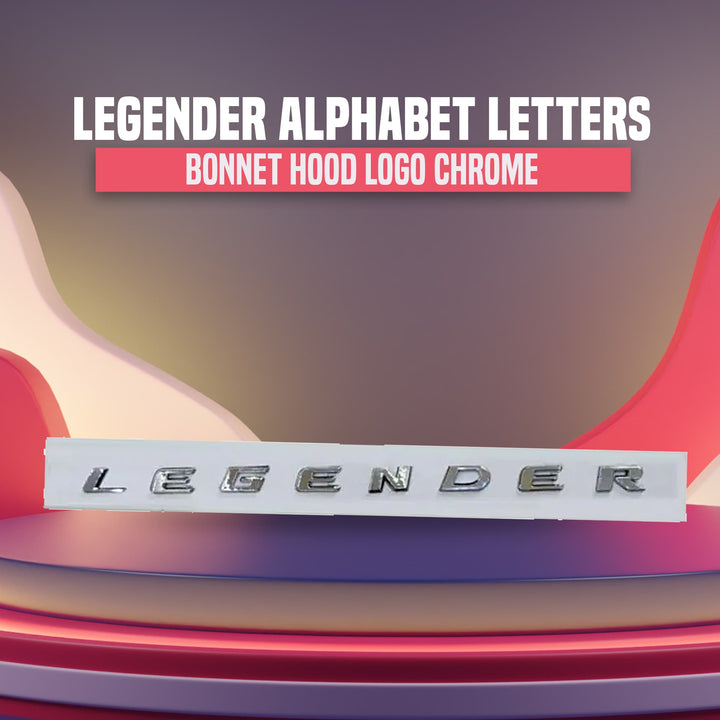 Legender Alphabet Letters Bonnet Hood Logo Chrome