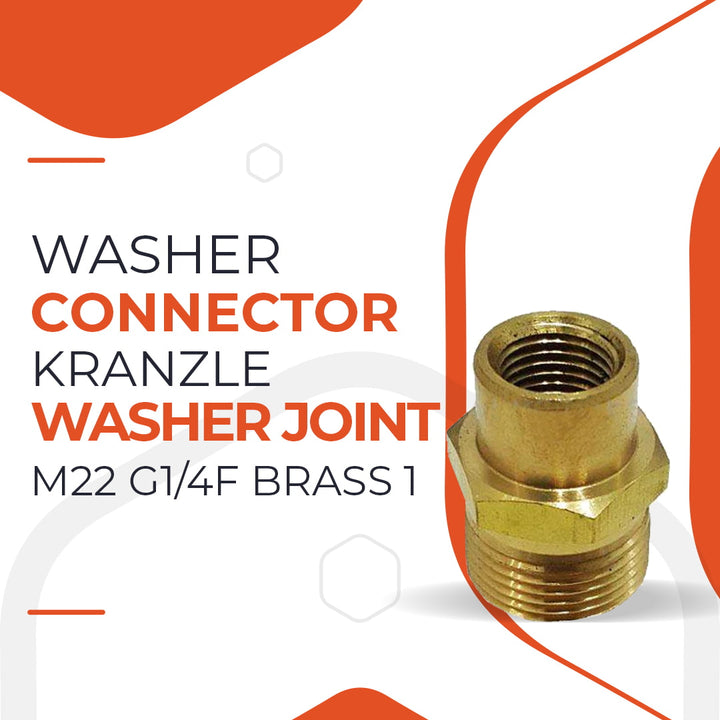 Washer Connector KRANZLE /M22 G1/4F BRASS 1