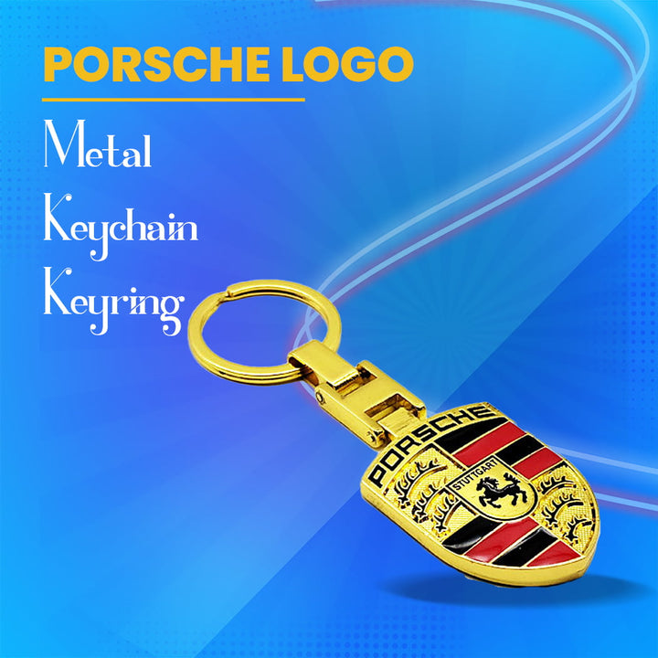 Porsche Logo Metal Keychain Keyring