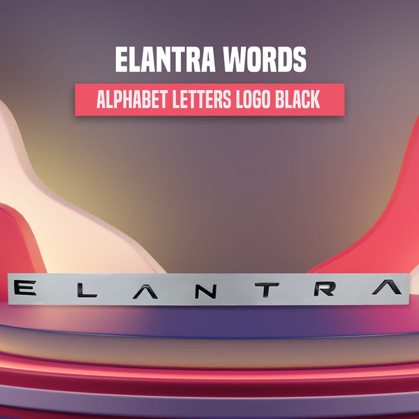 Elantra Words Alphabet Letters Logo Black