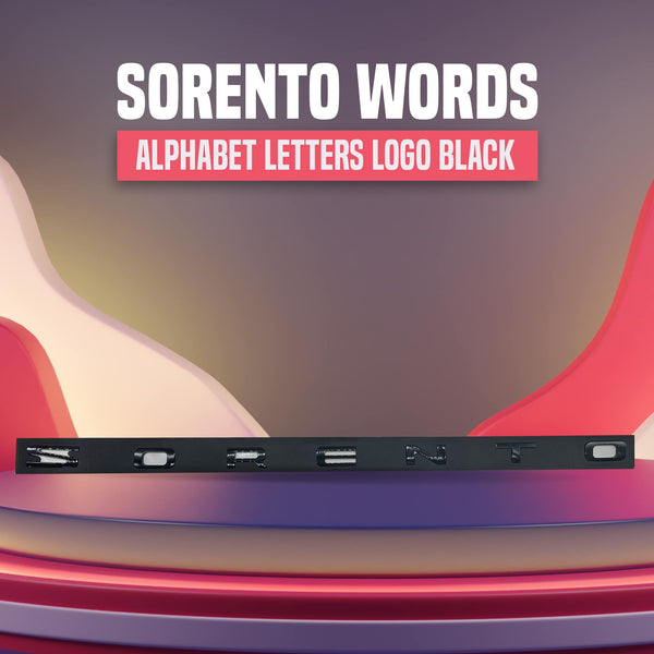 Sorento Words Alphabet Letters Logo Black