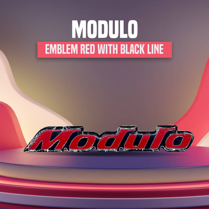 Modulo Emblem Red With Black Line - Decal | Monogram | Logo