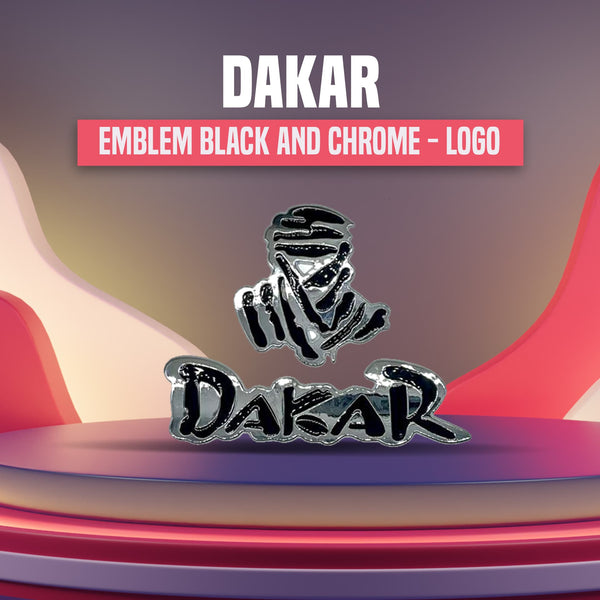 Dakar Emblem Black And Chrome - Decal | Monogram | Logo