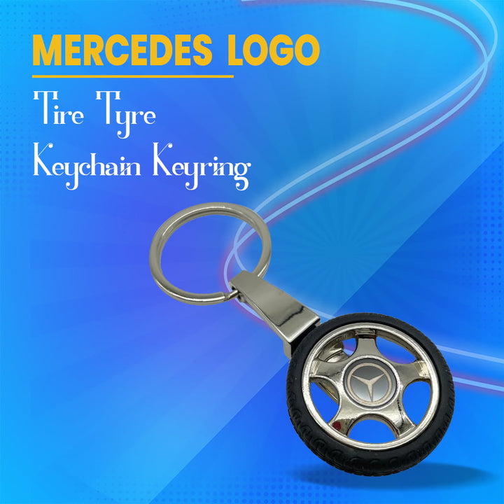 Mercedes Logo Tire Tyre Keychain Keyring