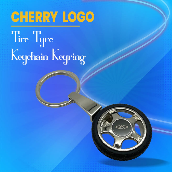 Cherry Logo Tire Tyre Keychain Keyring