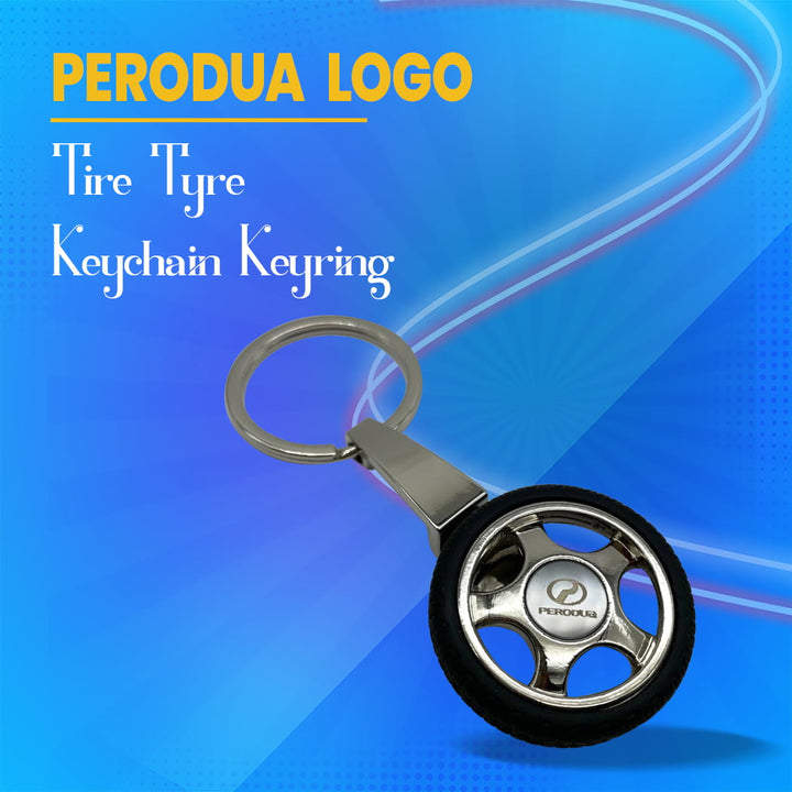 Perodua Logo Tire Tyre Keychain Keyring