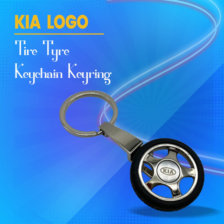 Kia Logo Tire Tyre Keychain Keyring