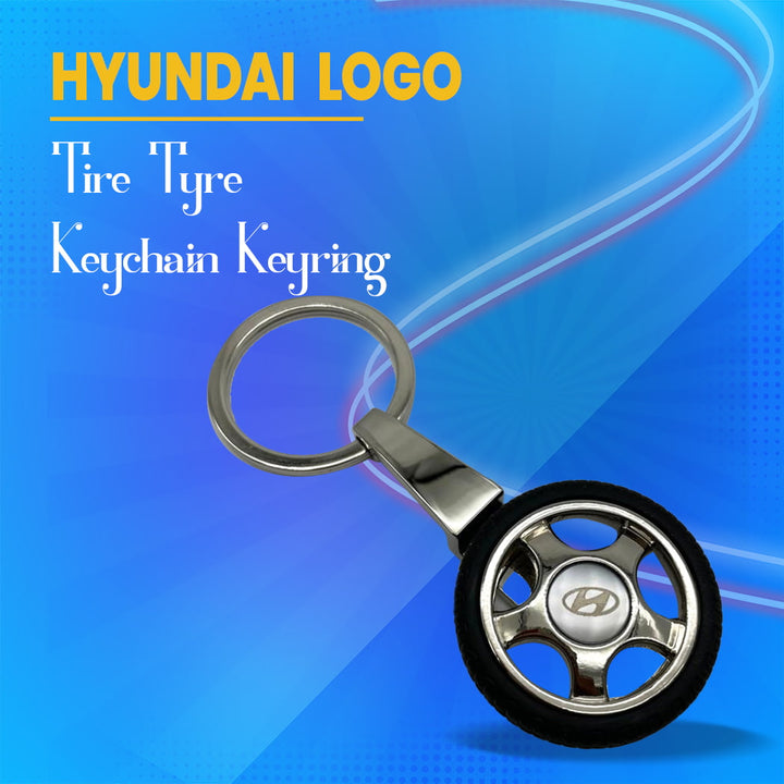 Hyundai Logo Tire Tyre Keychain Keyring