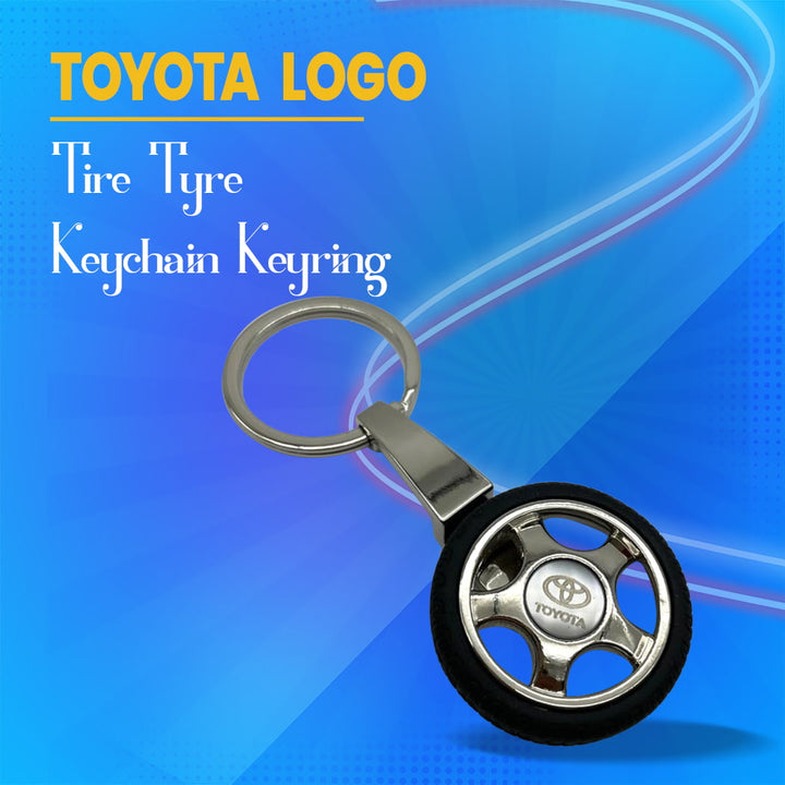Toyota Logo Tire Tyre Keychain Keyring
