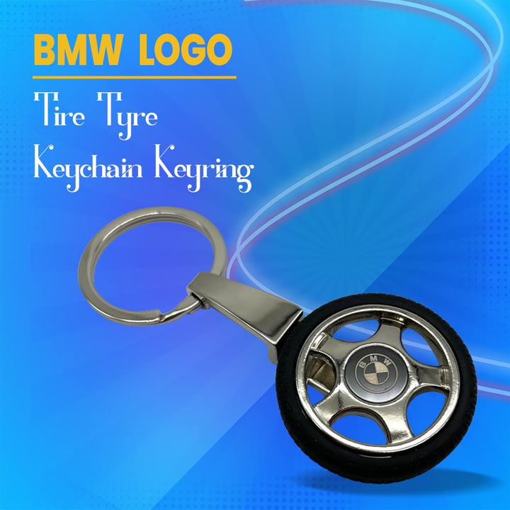 BMW Logo Tire Tyre Keychain Keyring