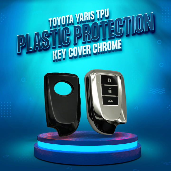 Toyota Yaris TPU Plastic Protection Key Cover Chrome - Model 2021-2022