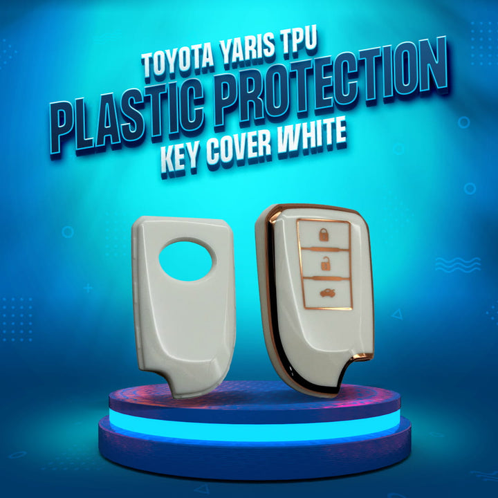 Toyota Yaris TPU Plastic Protection Key Cover White - Model 2020-2022