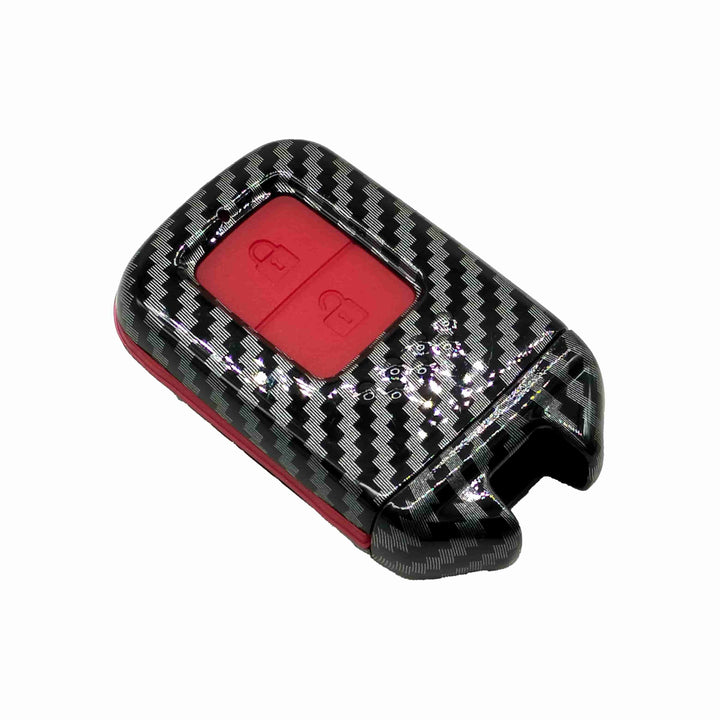 Honda Vezel / BRV / N Wgn / N Box / N-One / Fit Plastic Protection Key Cover Carbon Fiber With Red PVC 2 Buttons