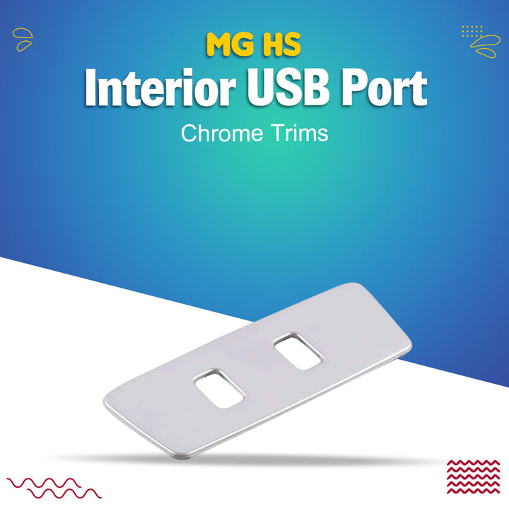 MG HS Interior USB Port Chrome Trims - Model 2020-2021
