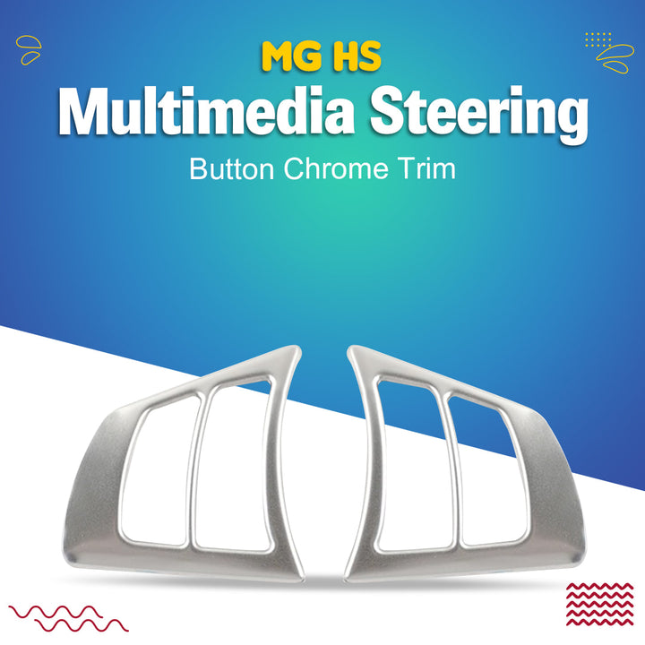 MG HS Multimedia Steering Button Chrome Trim - Model 2020-2021