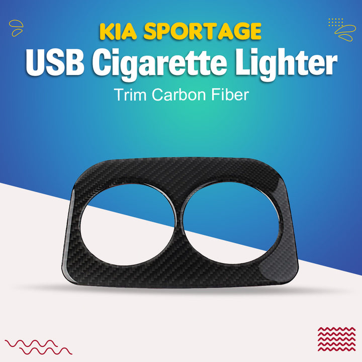 KIA Sportage USB Cigarette Lighter Trim Carbon Fiber - Model 2019 -2021