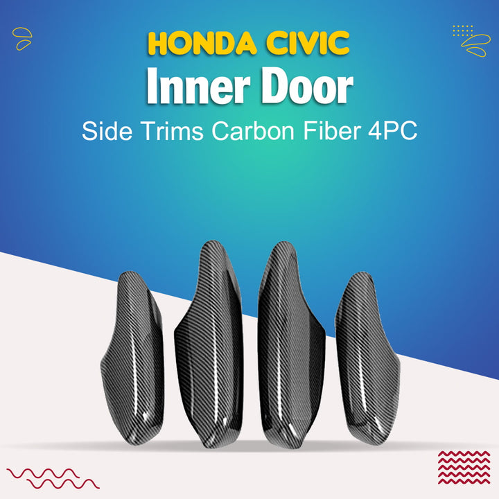 Honda Civic Inner Door Side Trims Carbon Fiber 4PC - Model 2022-2023